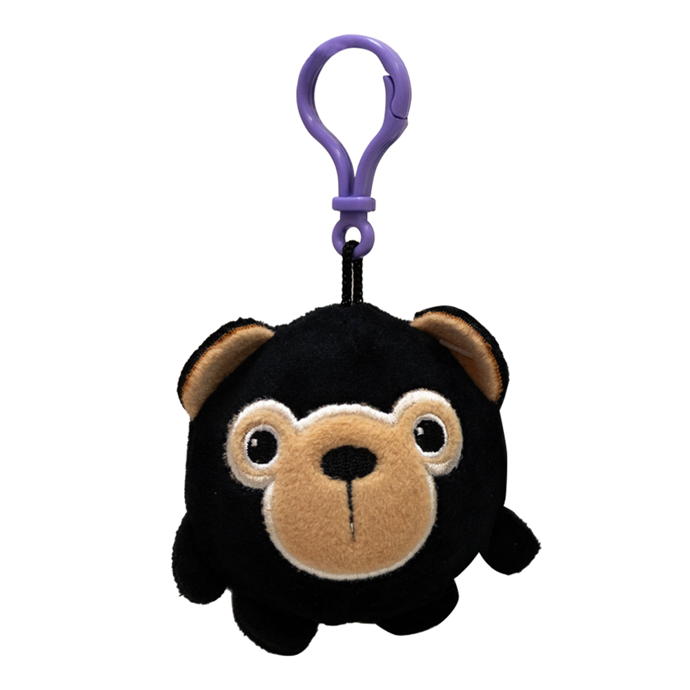 Black Bear Squishy Keychain 3"
