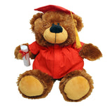 Red Grad Bobby Bear 12" - 42001R