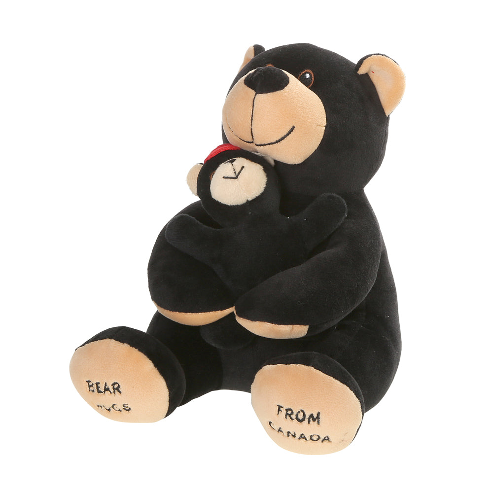 Hug Mama & Baby, Black Bear 8"- 44018