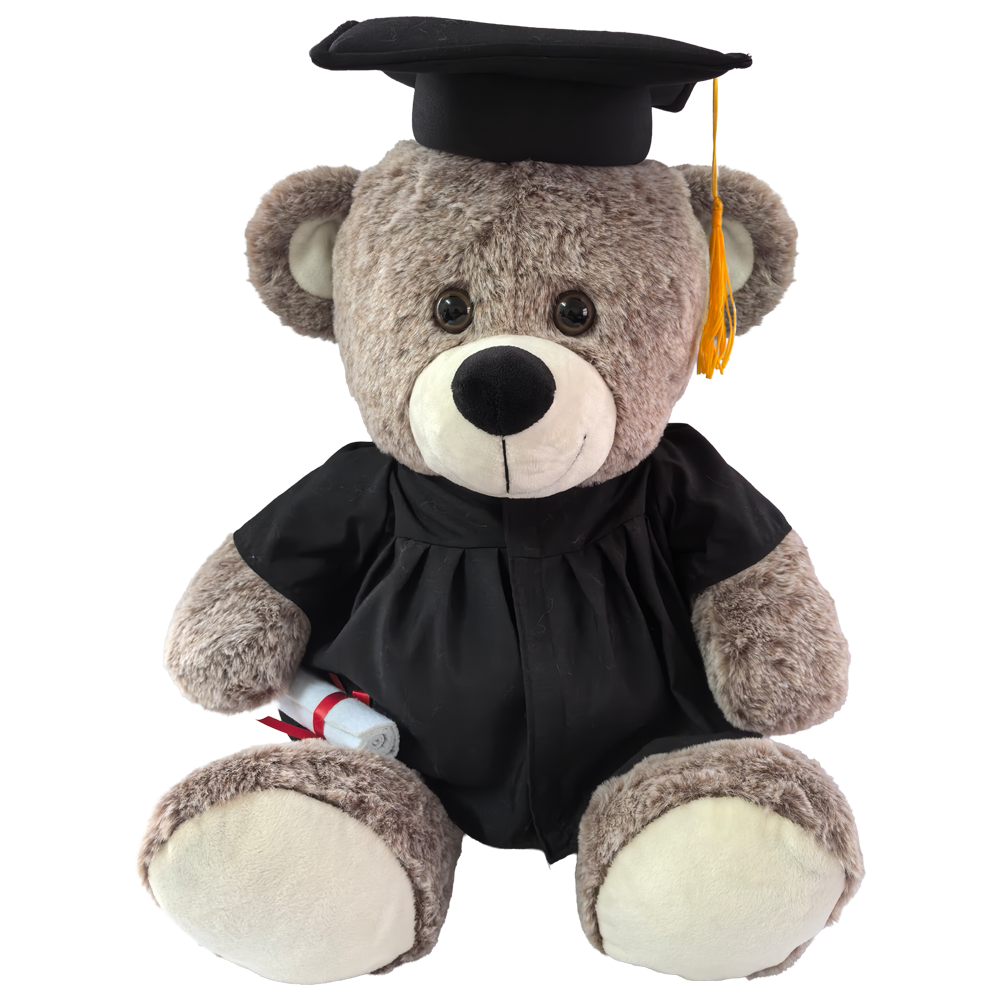 Grad Gemstone Bear, 9" Silver Brown - 47004