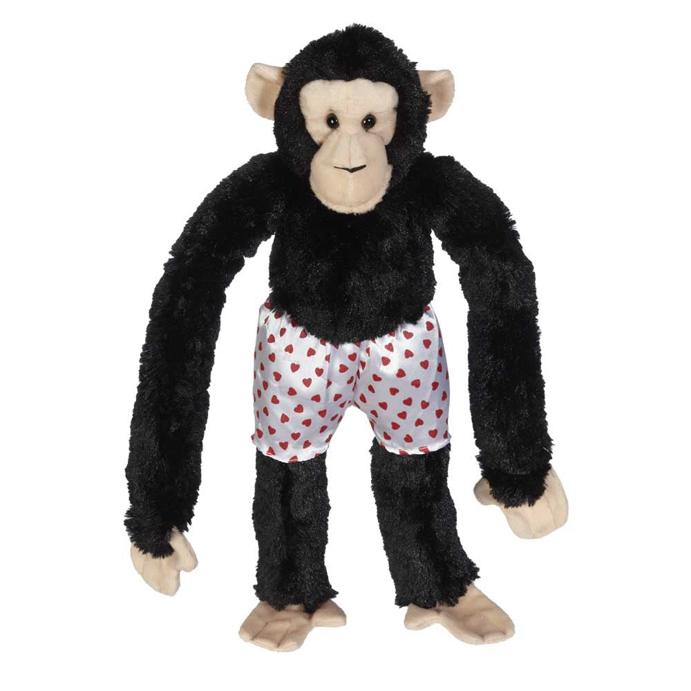 Long Legs Chimp with Heart Boxer Shorts 17" - 10393V