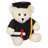 Bucky Grad Bear, Cream 9" sit. - 14082C