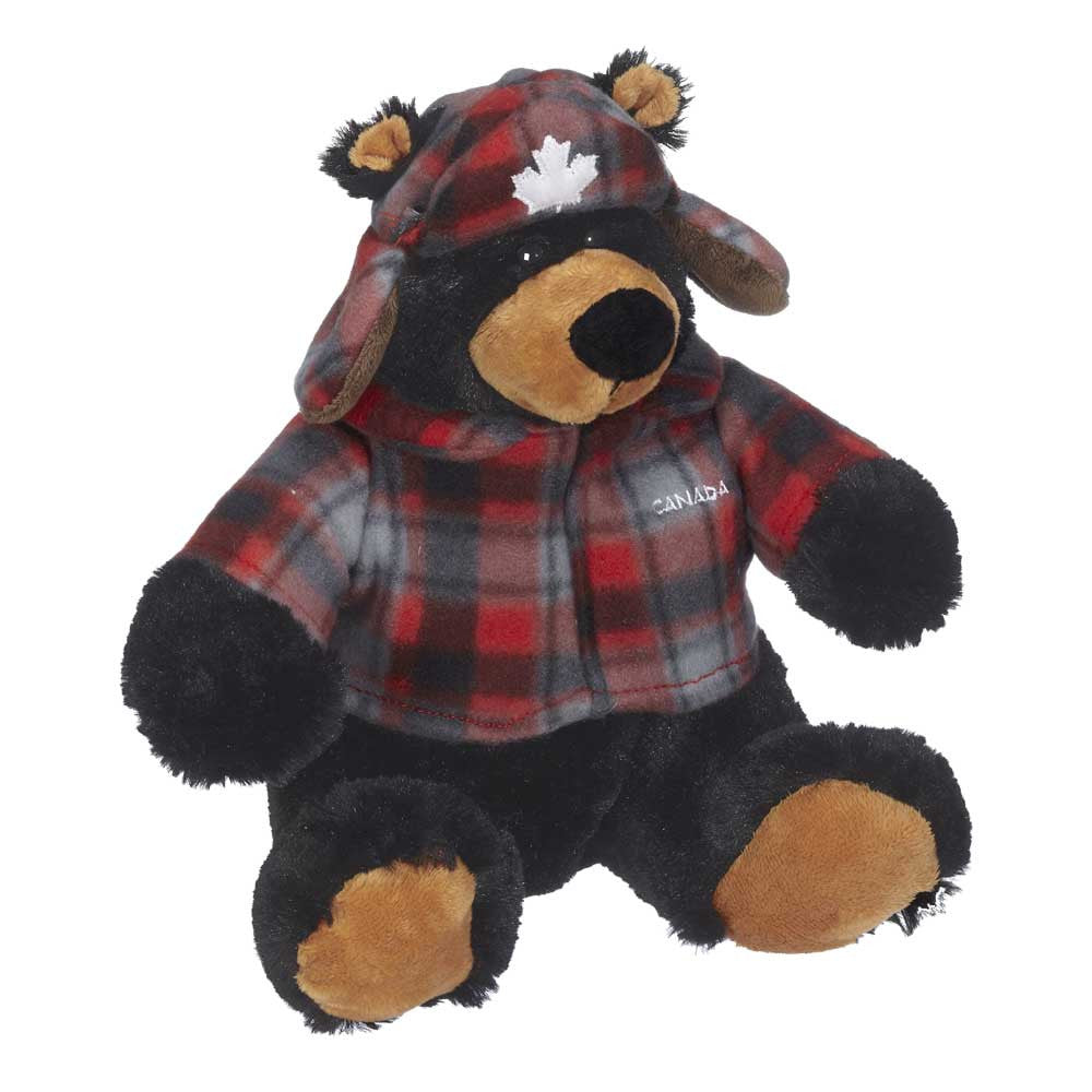 Muffy Black Bear With Plaid Jacket 8"- 14181
