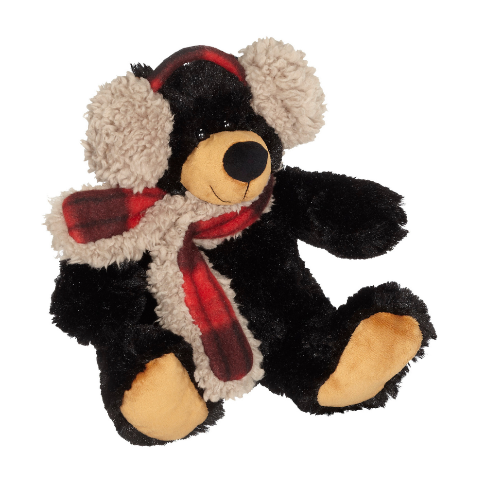 Duffy Black Bear with Ear Muff 8"