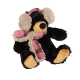 Duffy Black Bear with Pink Ear Muff 8"