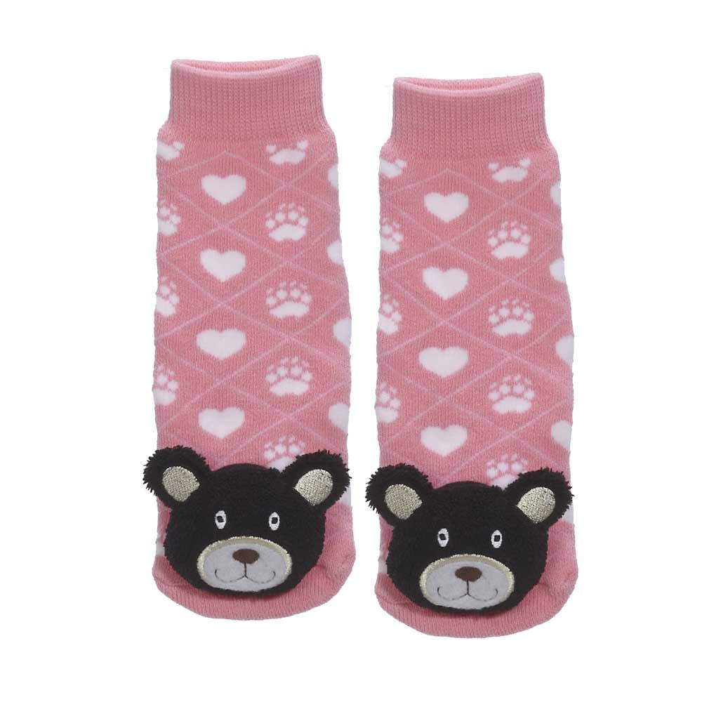 Black Bear Socks, Pink- 27023