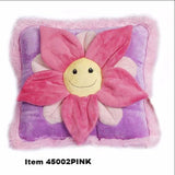 Flower Pillow 12"x12" Purple with Pink Petals