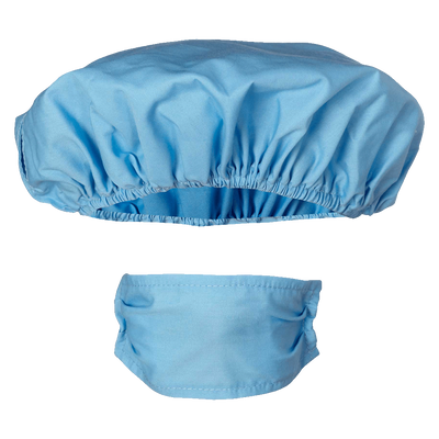 Hospital Hat & Mask Set, blue