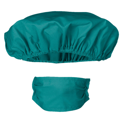 Hospital Hat & Mask Set, green