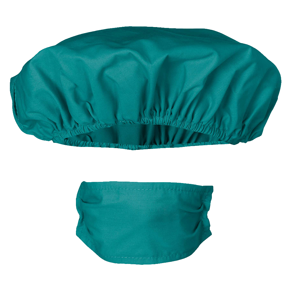 Hospital Hat & Mask Set, green